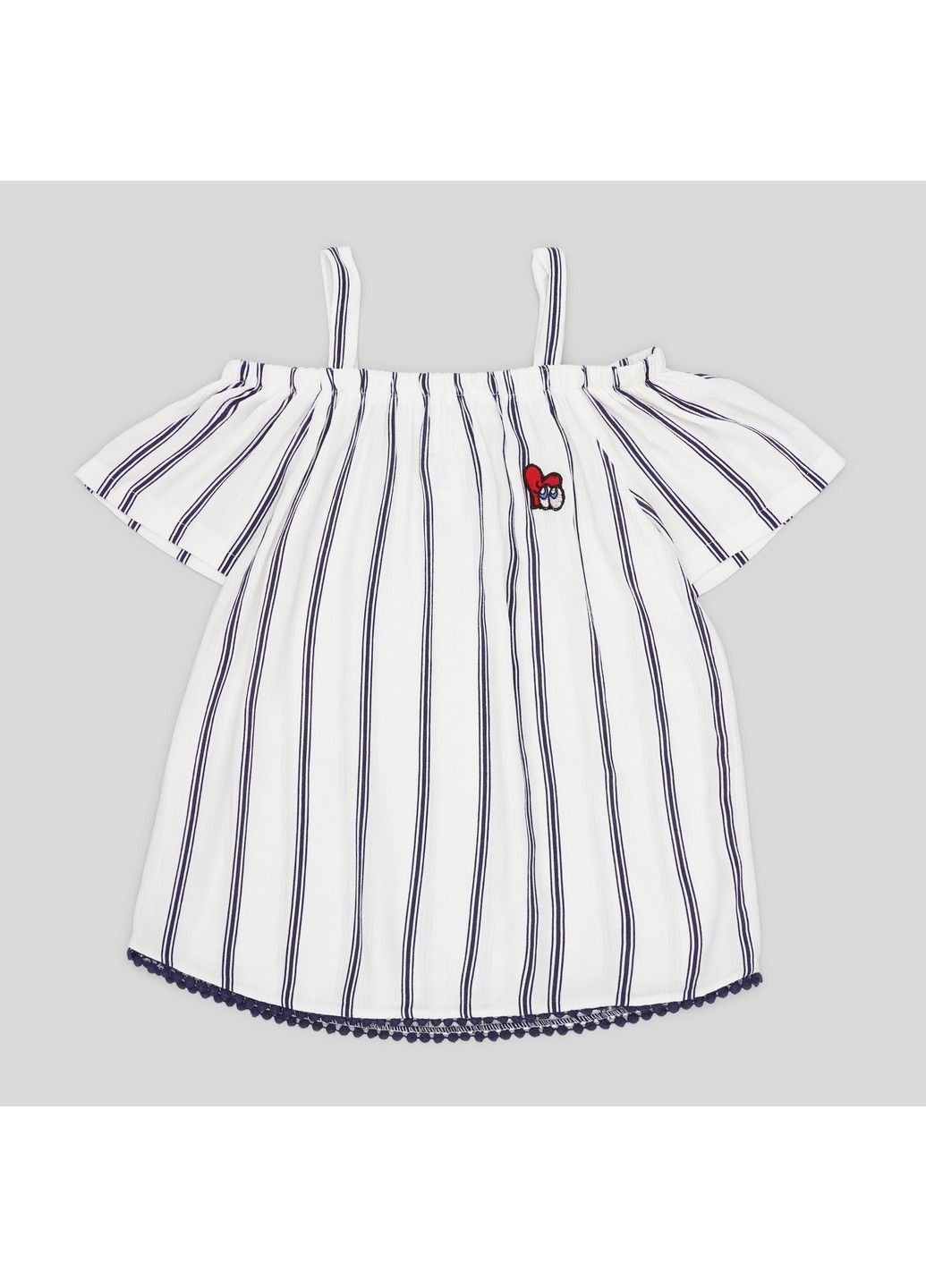 Белая в полоску блузка C&A летняя