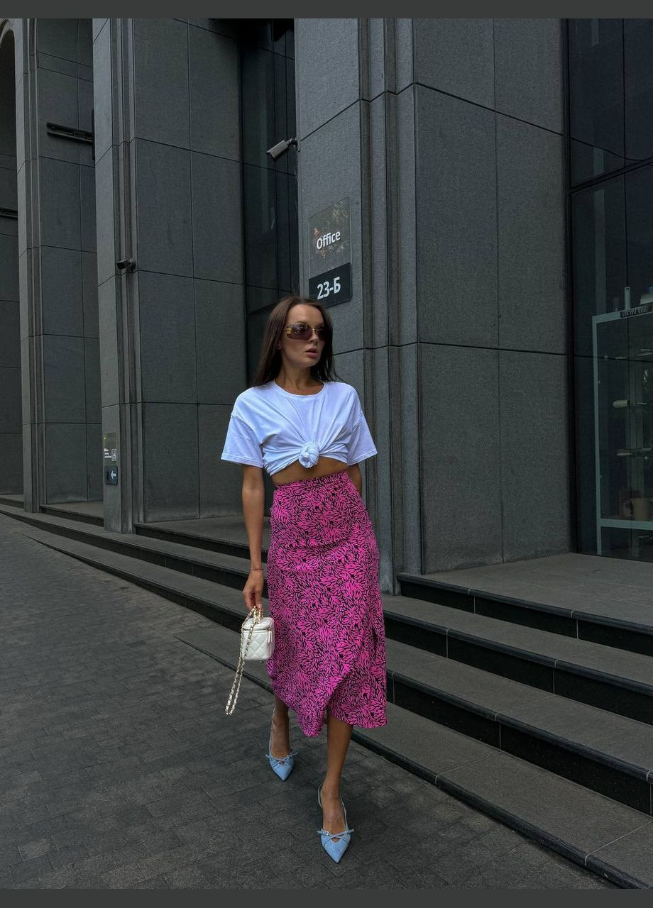 Розовая повседневная юбка женская Україна