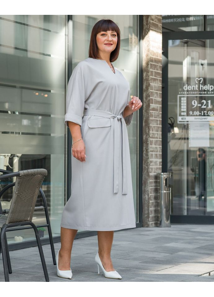 Світло-сіра плаття 14573-2 Alenka Plus