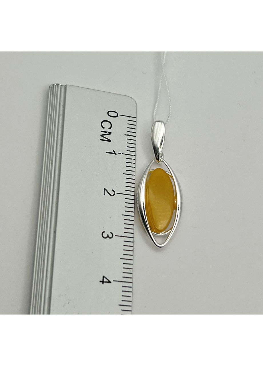 Кулон серебряный с янтарем 1,7 г No Brand (369737430)
