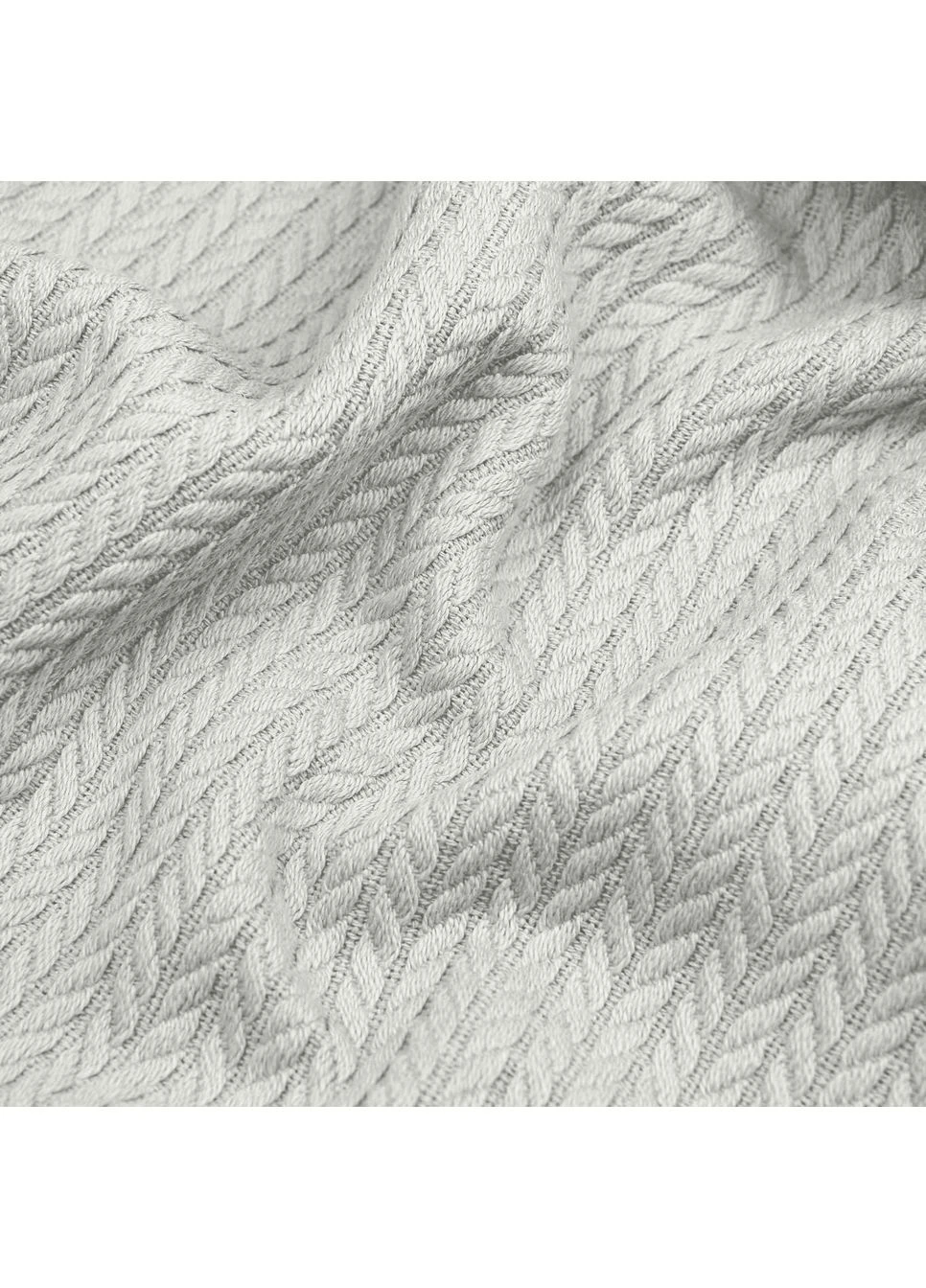 Плед-покрывало косичка 230х240 см Pistachio Knitted Braid Фисташковый Cosas (387636658)