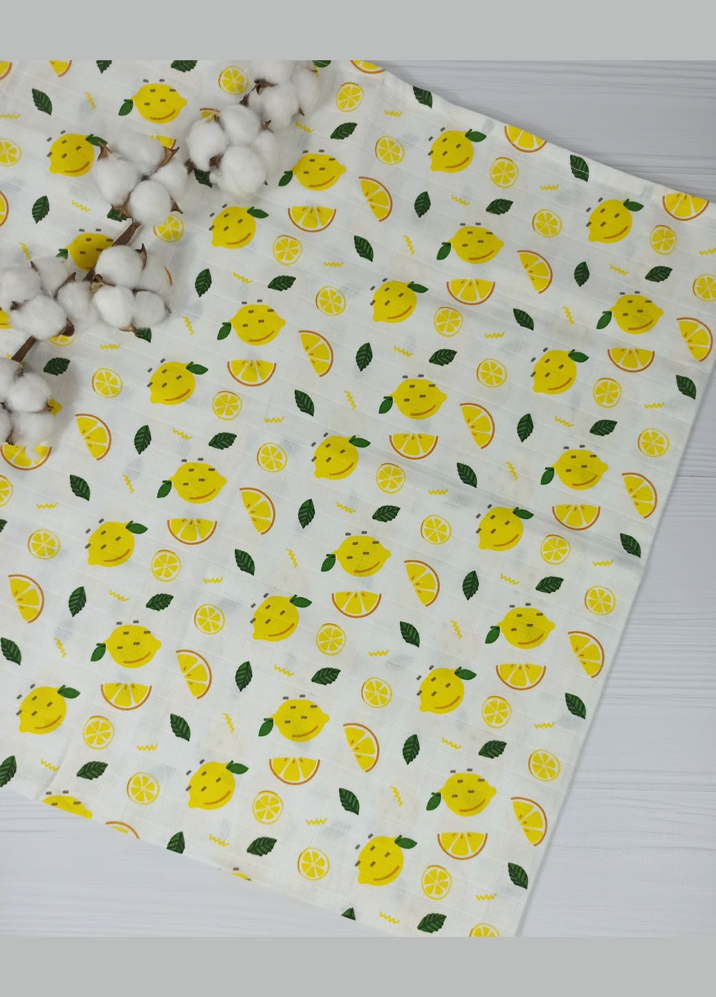 Набір пелюшок з гризунцем a.l.babybox Білий горох на жовтому No Brand (323137751)