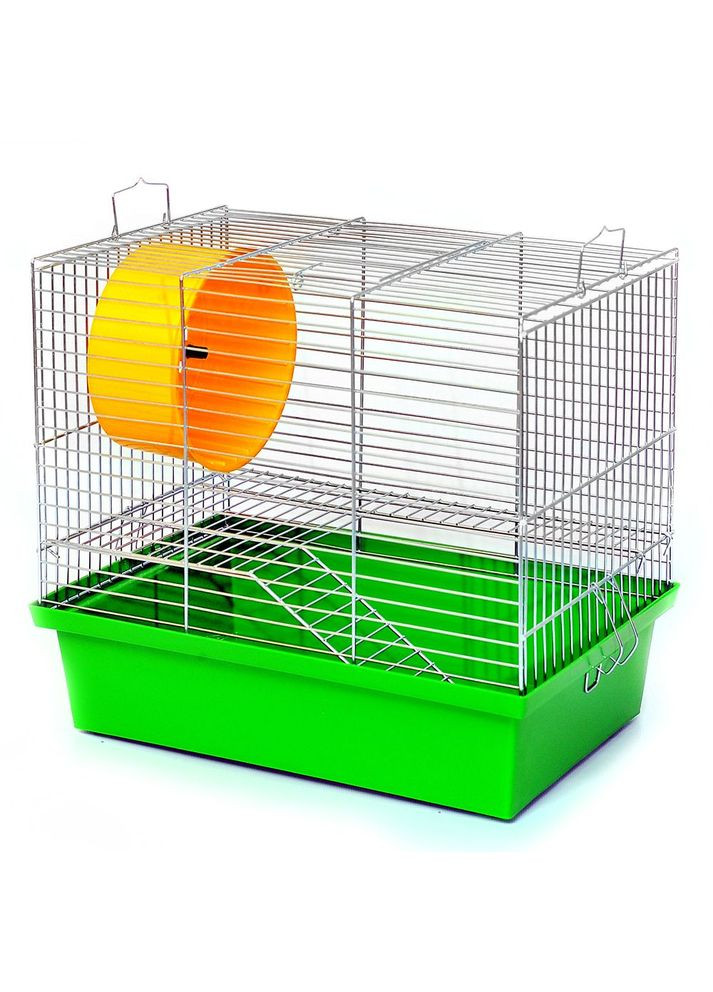 Клетка для мелких грызунов Хомяк2 33х23х29 см Зелёная, покрытие цинк (A-003816) Лорі (314811442)