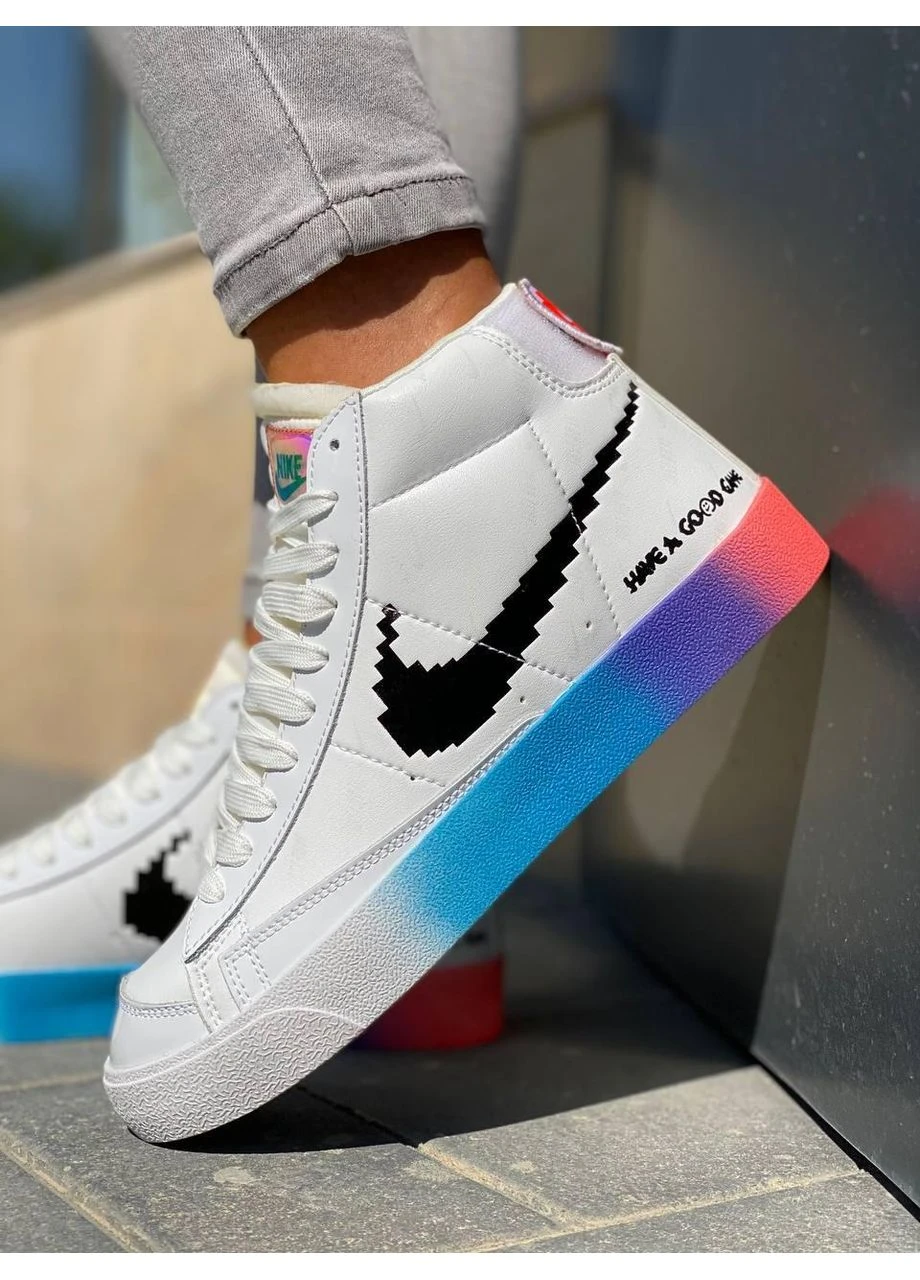 Комбіновані кросівки чоловічі nike blazer have a good game найк блейзер демісезон No Brand
