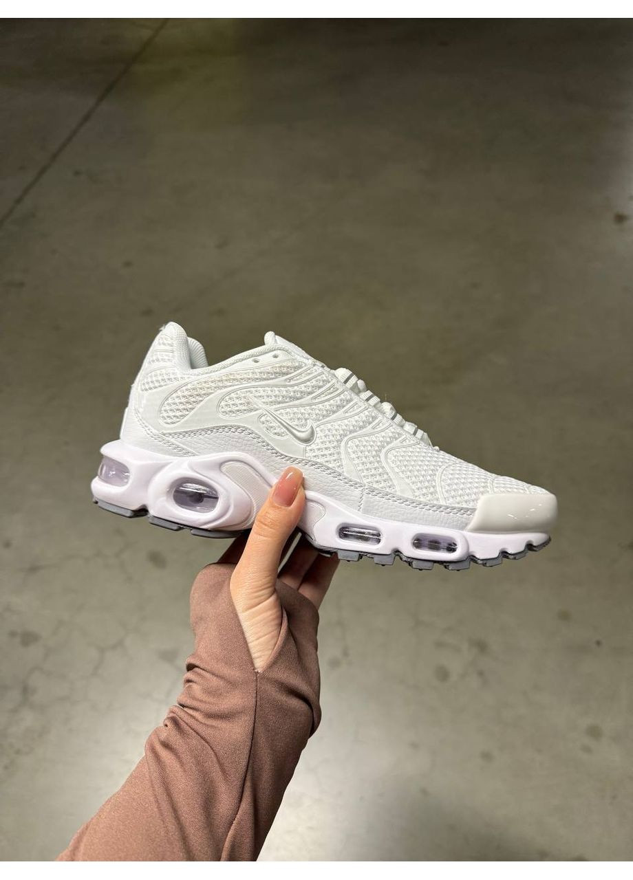 Білі Осінні кросівки чоловічі nike tn white silver найк аір макс тн плюс No Brand