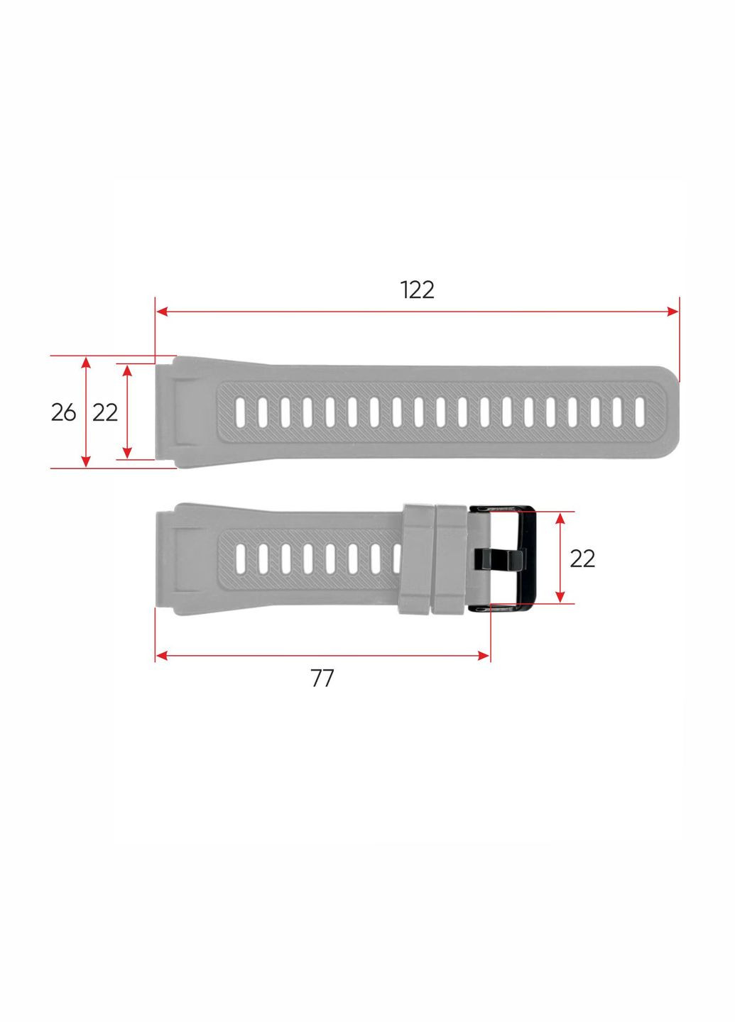 Ремінець для смарт годинника Ranger Grey Modfit (341822073)