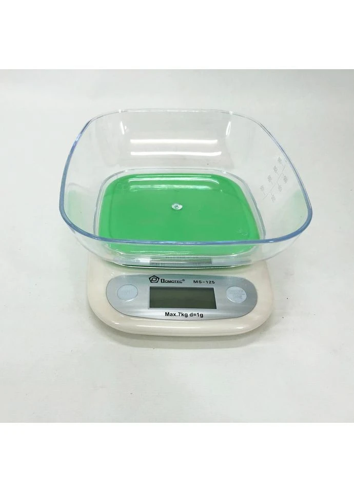 Весы кухонные MS-125 Plastic, точные кухонные весы, весы для взвешивания продуктов. Цвет: зеленый QW-14 Domotec (377478156)