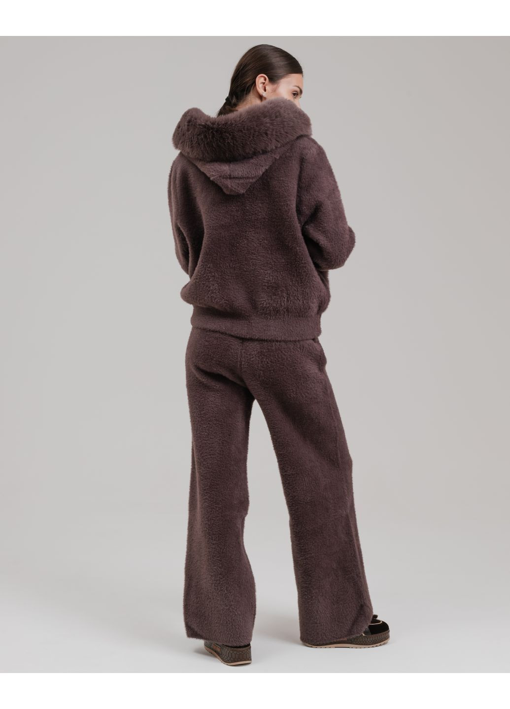 Костюм зимовий кашеміровий капучіно (кофта, штани) Lia (372370542)