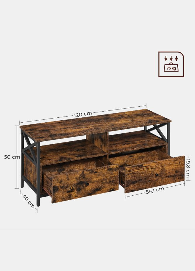 Тумба под телевизор Kamila в стиле Loft с 2 ящиками Leobert (303126862)