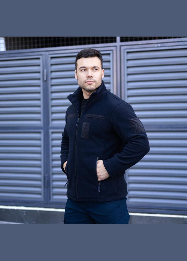 Тактическая мужская флисовая кофта синяя No Brand (346085201)