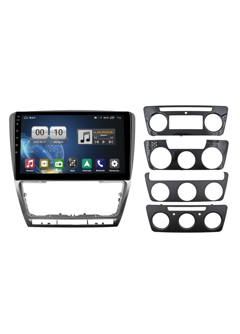 Штатная магнитола серии QIV Q1 под Octavia 2 A5 20082013 (W2) 10 дюймов silver Skoda (299990787)