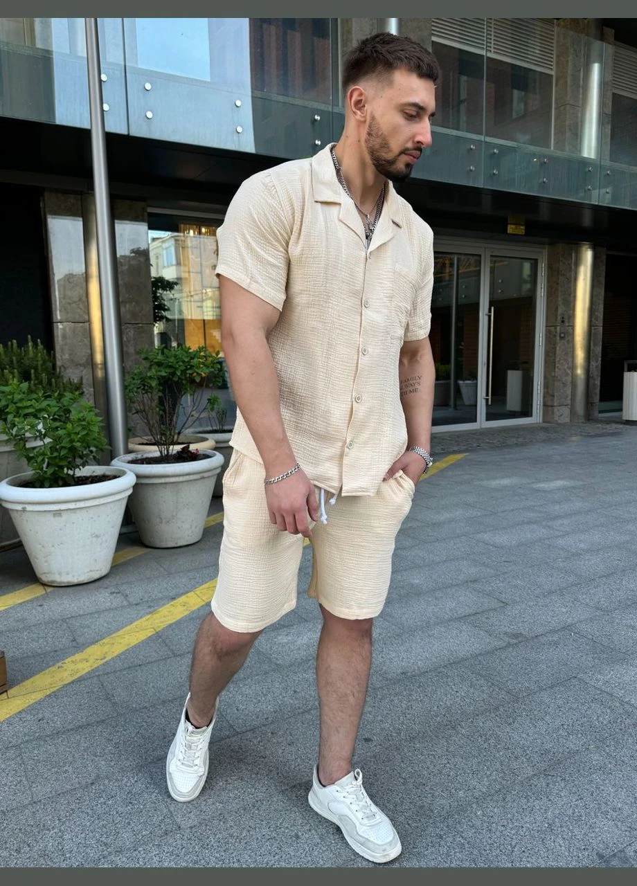 Бежевий літній літній комплект No Brand