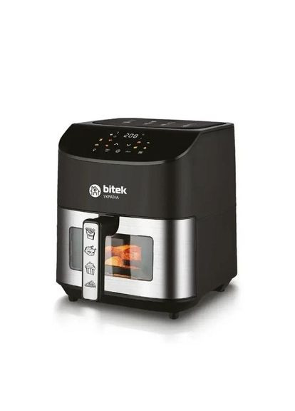 Аэрофритюрница сенсорная BT-9501 8л безмасляная фритюрница аэрогриль 4200 Вт Черный BiTEK (360977410)