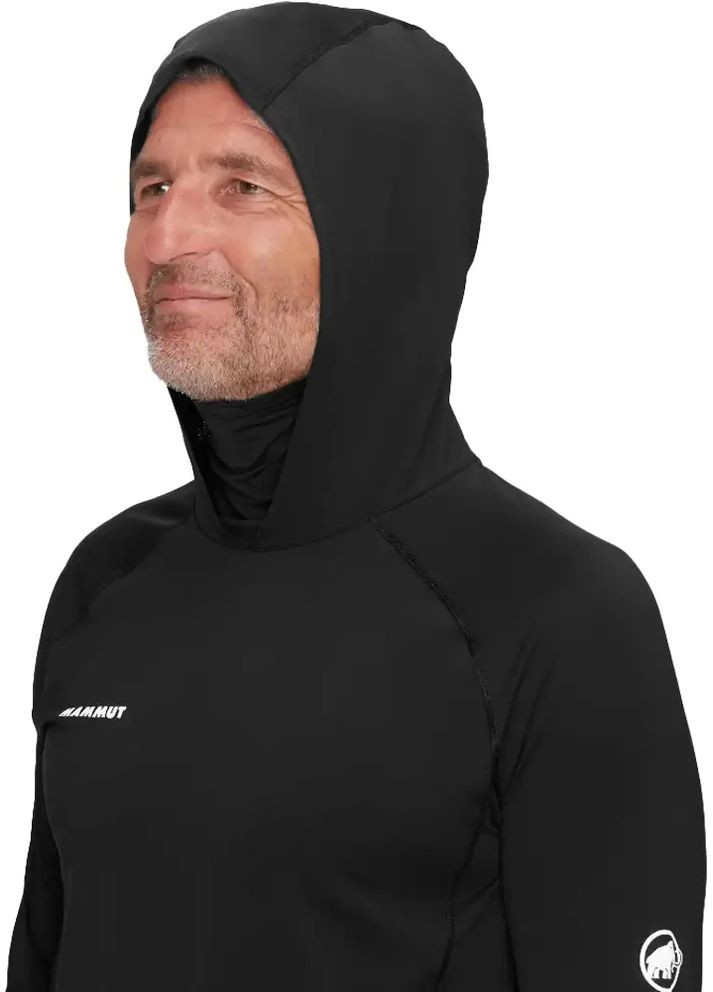 Черная реглан selun f sun hoody m 1016-01420 black Mammut