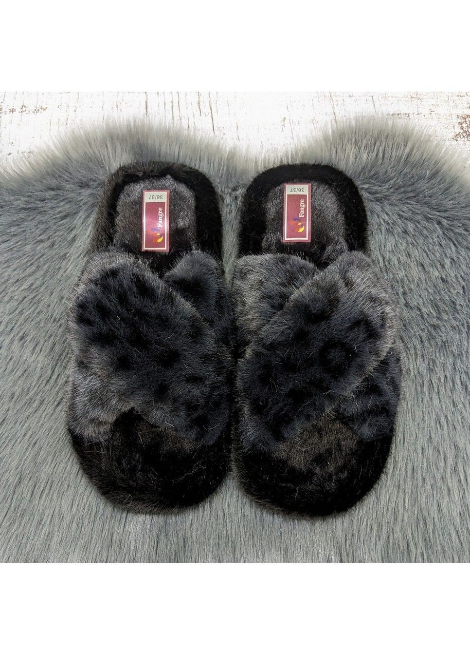 Темно-серые тапочки домашние Fashion