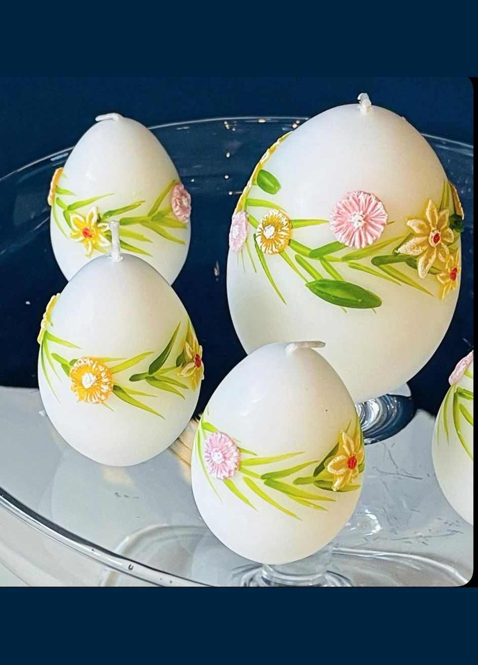 Свічка у формі яєчка 9х7 см No Brand (324103748)