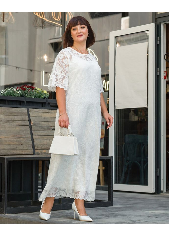 Молочное платье 145760-3 Alenka Plus