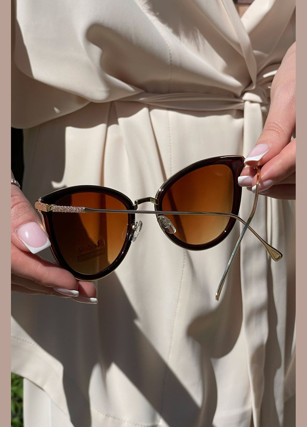 Очки женские золотистого цвета Let's Shop (299147012)