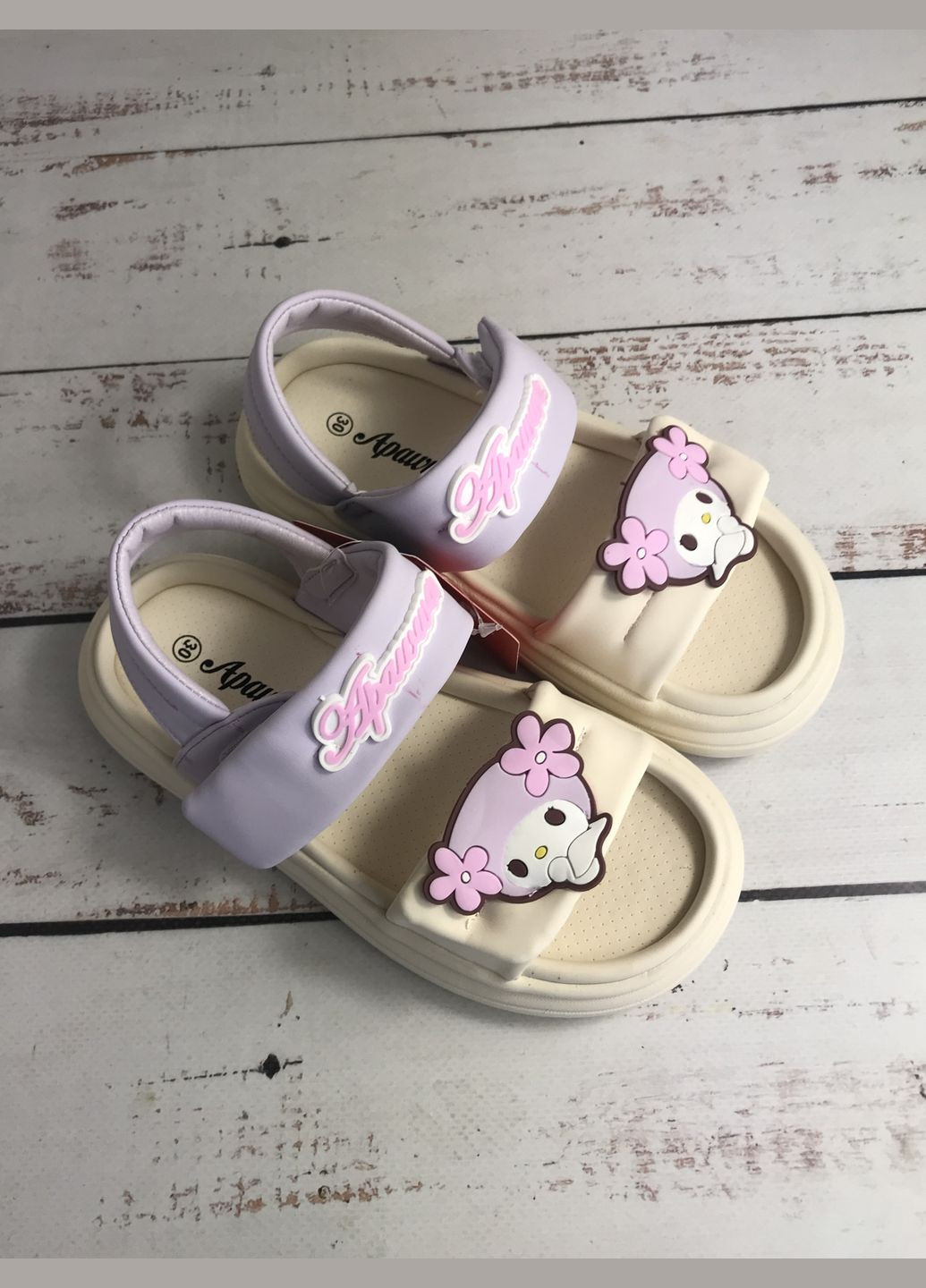 Сандалі босоніжки дитячі для дівчаток Фіолетово-бежевий (315) Apawwa (338438577)