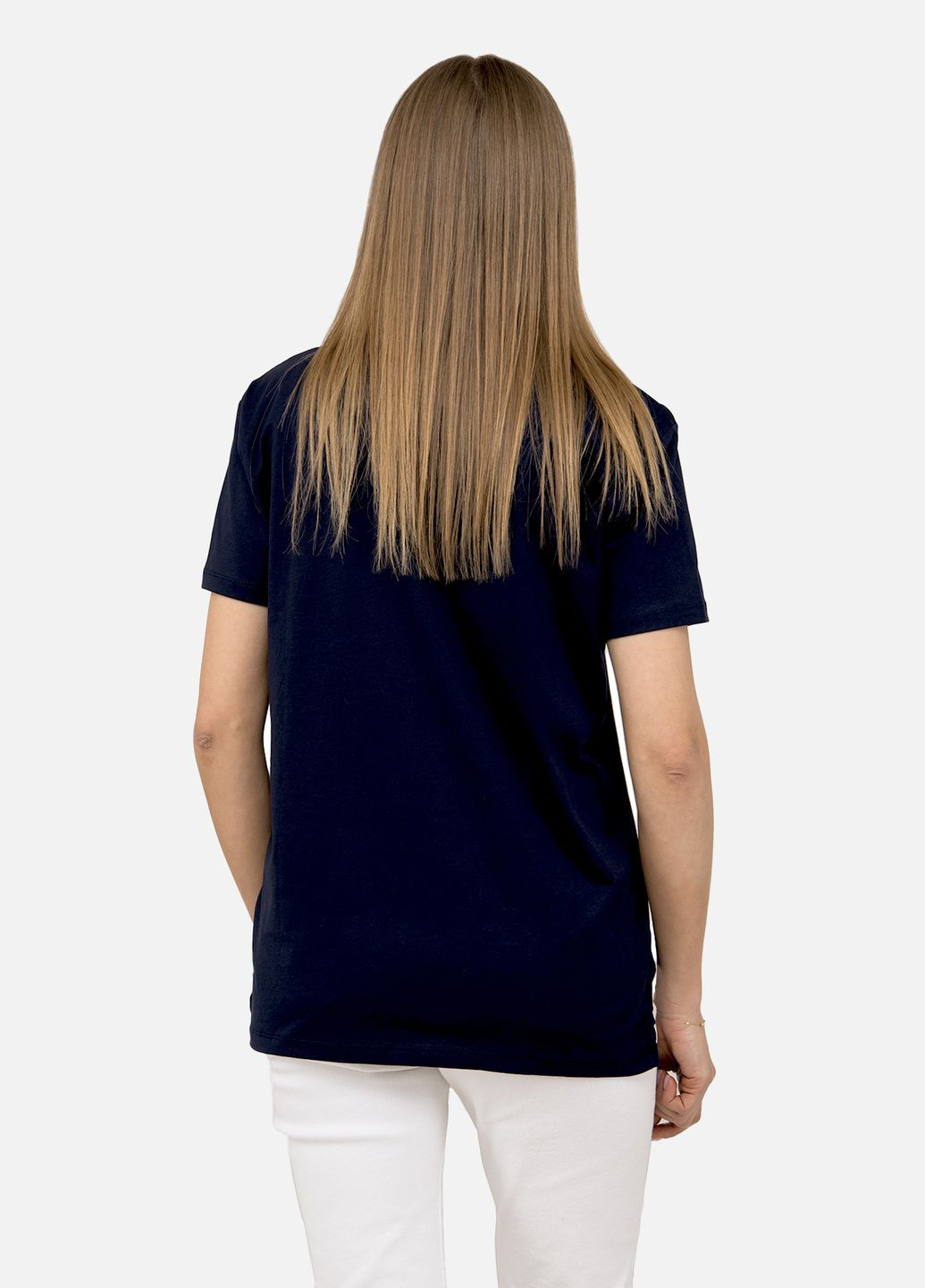 Женская футболка с коротким рукавом цвет синий CB-00251032 Snow - (319115015)