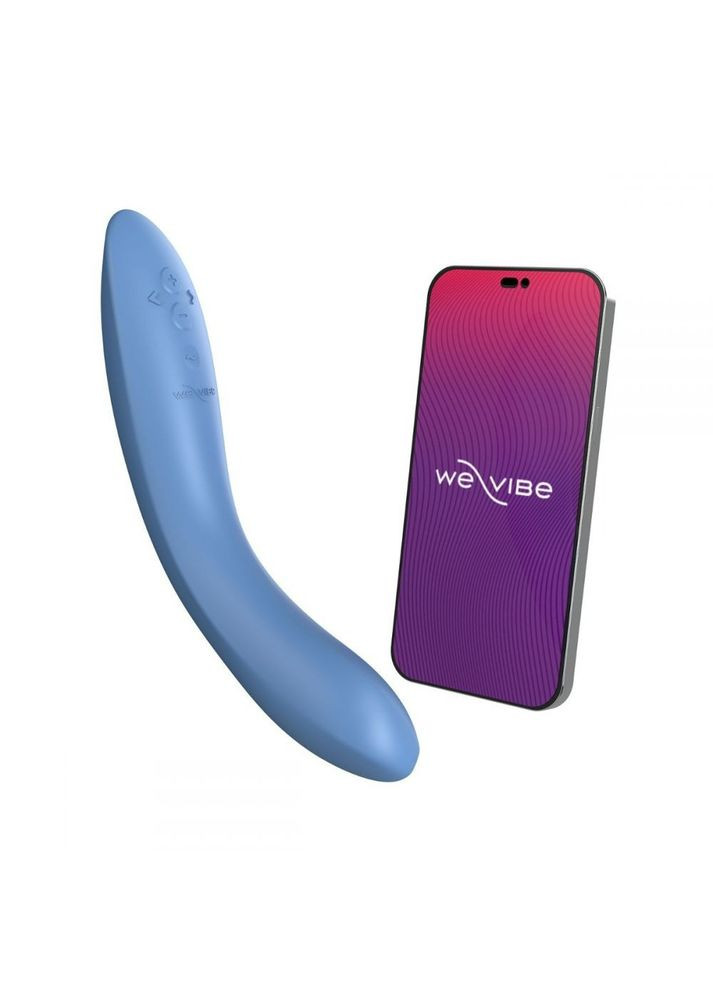 Вібратор для точки G Rave 2, силіконовий, синій, 19.3 х 3 см We-Vibe (303887295)