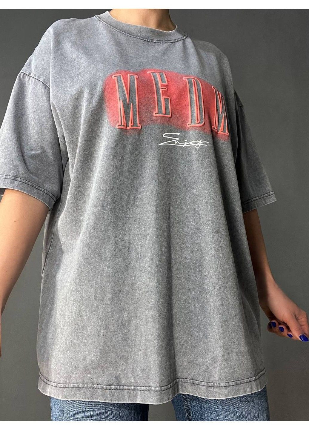 Футболка жіноча YUJIE YISHANG 160 оверсайз тай-дай великі розміри No Brand - (329655366)