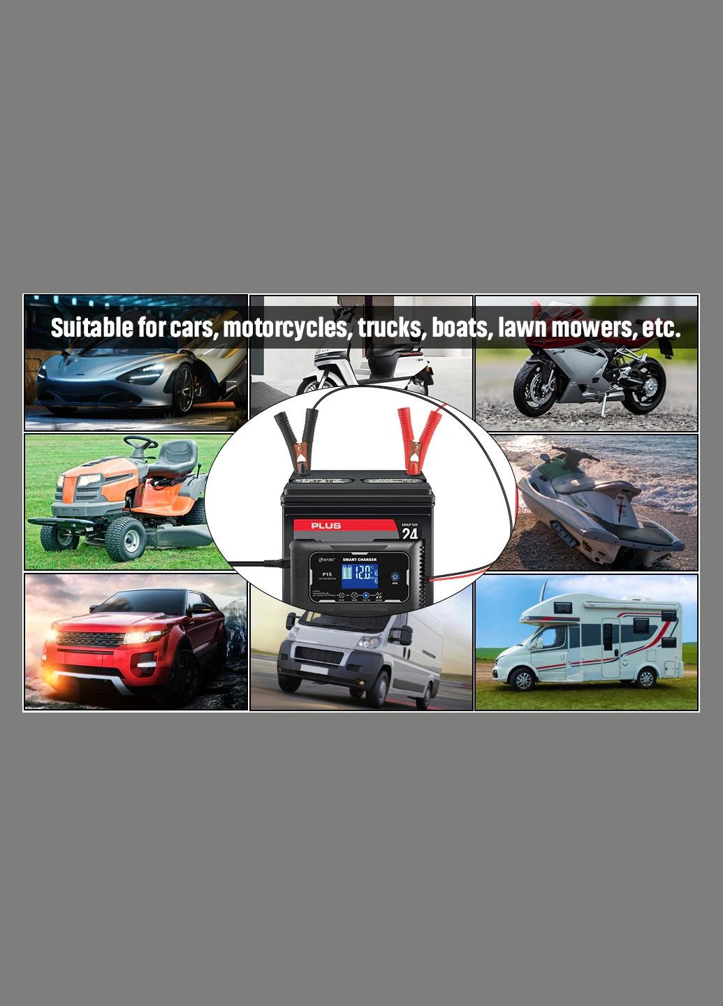 Автомобильное смарт зарядное устройство Р15 EAFC 15 A 12 В 10 А 24 В для аккумуляторов HTRC (339077751)