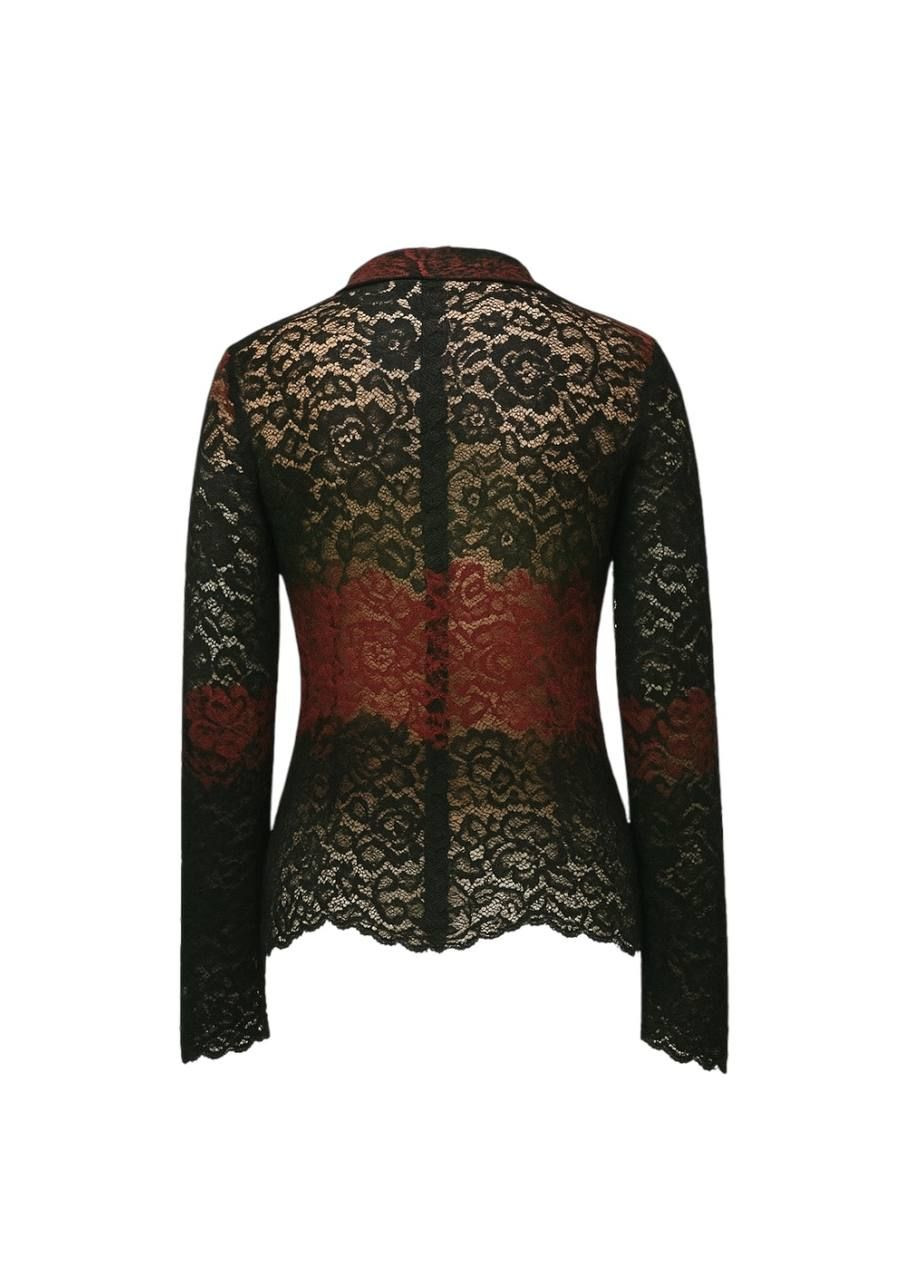 Комбінована блуза чорно-зелений Silvian Heach