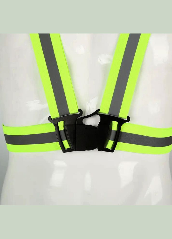 Светоотражающий Жилет с Крос-Лентами ✔ на Резинке ✔ с Замком-фиксатором 🔥 Универсальный Размер 🔥 Comshop (301538084)