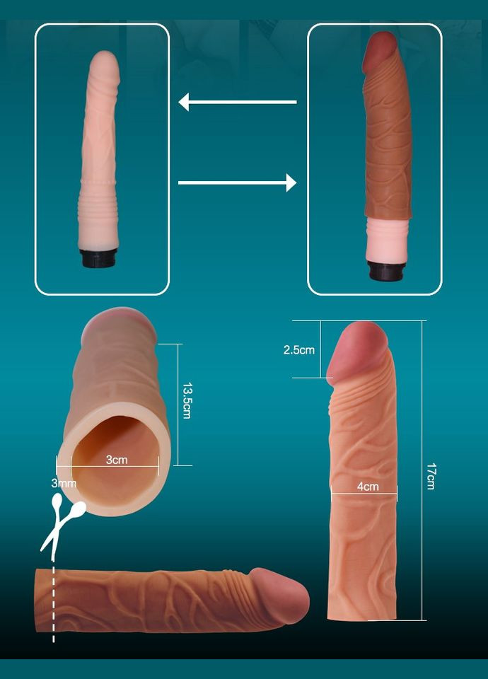 Насадка на пенис Pleasure XTender Penis Sleeve Добавьте 1 Телесно - CherryLove Lovetoy (282710696)
