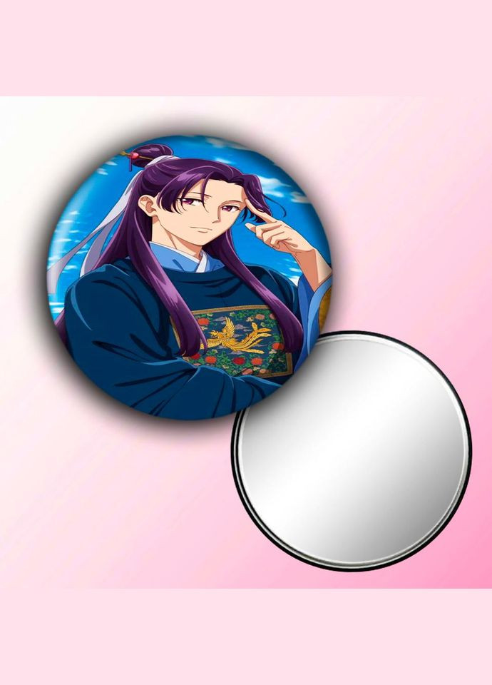 Зеркальце косметическое карманное Аниме Монолог фармацефта #0001 с рисунком круглый 56 мм No Brand (309156608)