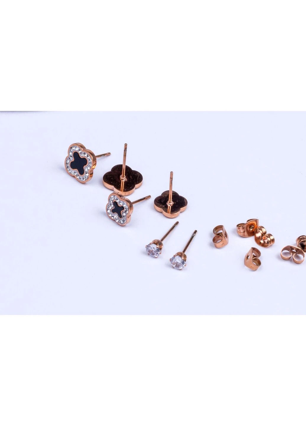 Набір жіночих сережок цвяшки в стилі Ван Кліф Fashion Jewelry (393799542)