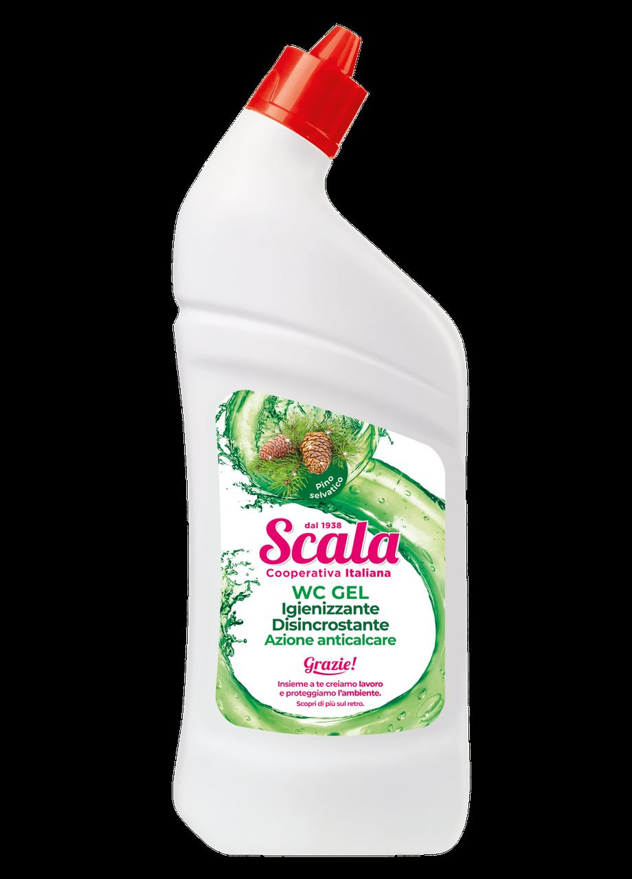 WC Gel 750 мл Pino selvatico / Гель для чистки унітазу Дика Сосна (12pz) Scala (337989452)