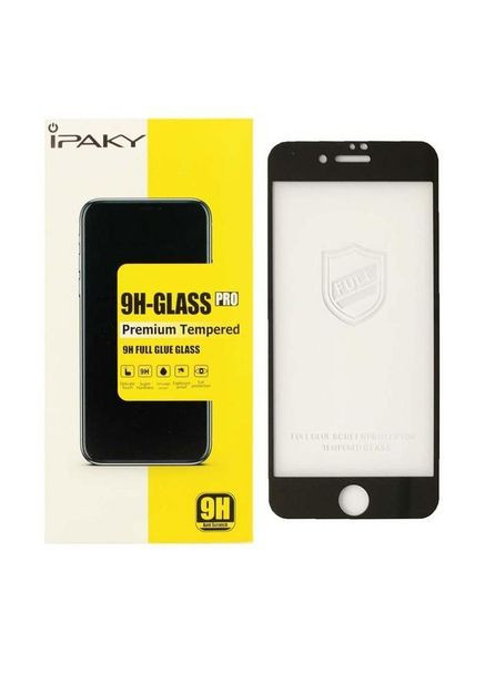 Защитное стекло для iPhone 7 9H-Glass Premium Tempered полноэкранное с черной рамкой black iPaky (369511452)