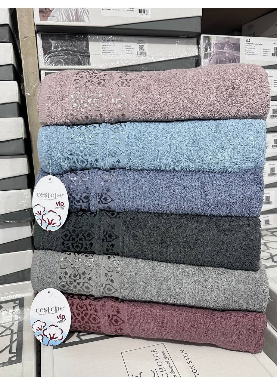 Полотенца банные 6 штук Vishnya комбинированный