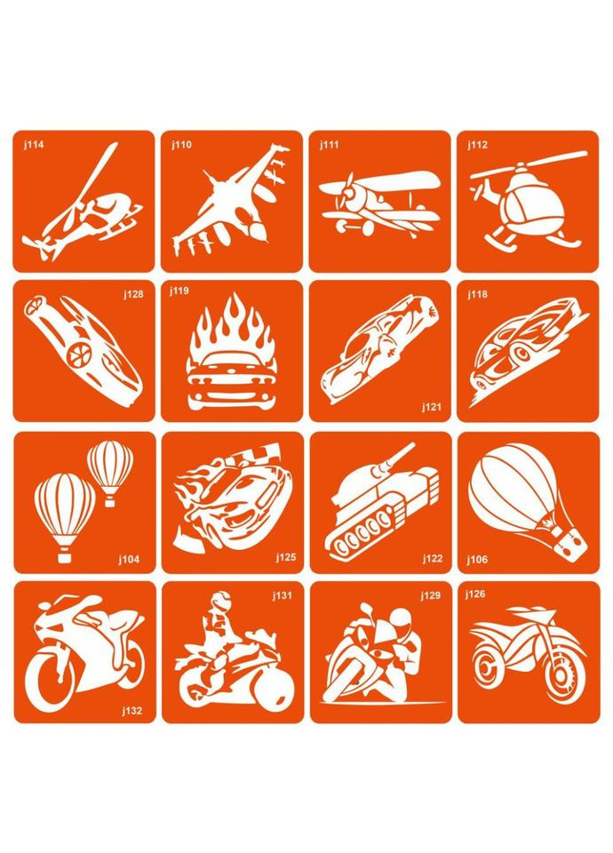 Набор трафаретов для биотата "Transport" transport-16 No Brand (330606454)