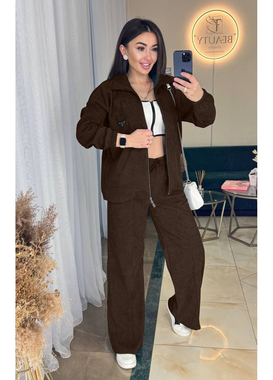 Женский костюм из микровельвета "Весенняя элегантность" | Размерная сетка в описании DK/DL Мода без кордонів (360818579)