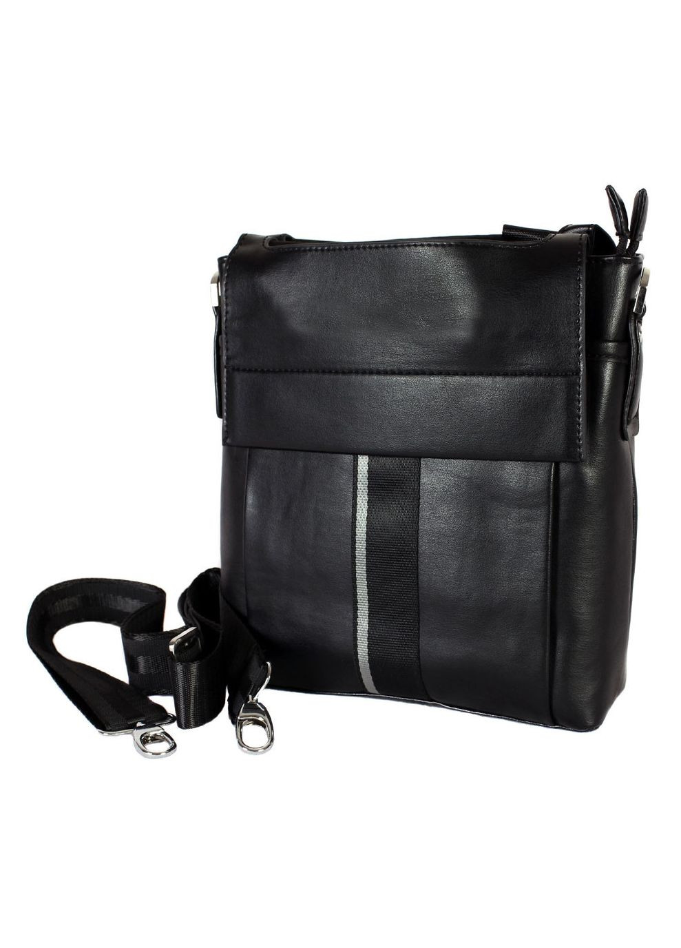 Чоловіча сумка зі штучної шкіри E30911 Чорна No Brand (370848149)