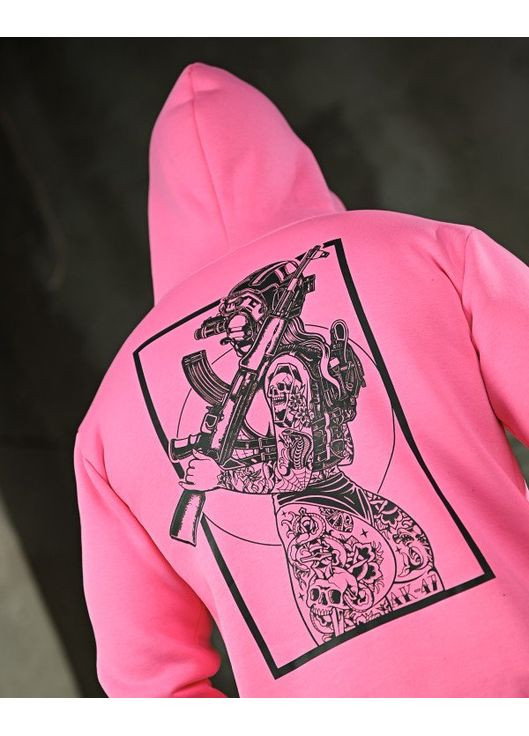 Армійське чоловіче худі на флісі Дівчина рожеве No Brand (362045767)