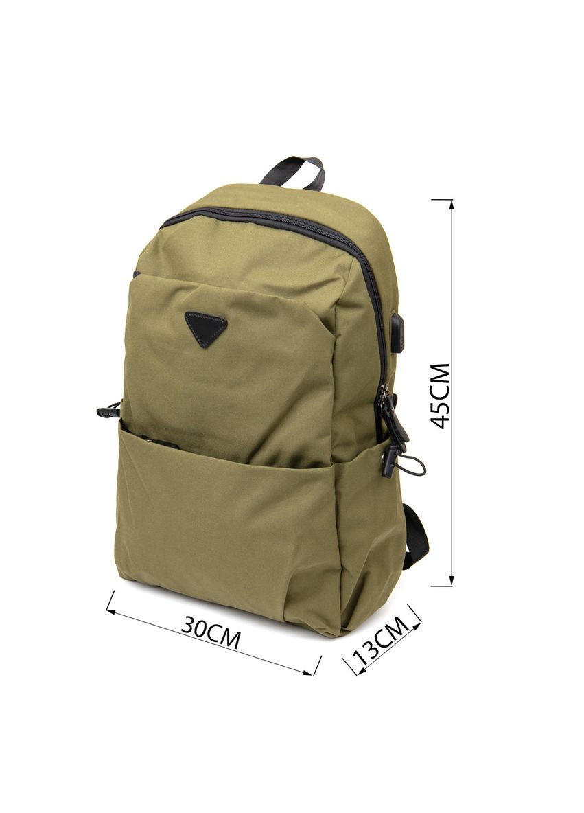 Рюкзак для ноутбука текстильний smart оливковий 30х45х13 см 20623 Vintage (362418108)