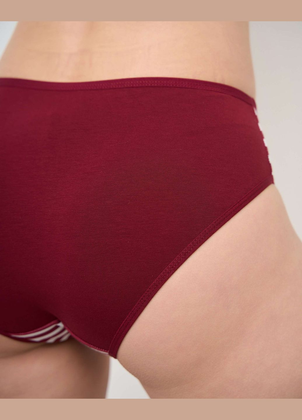 Жіночі трусики Plus Size - мікс в смужку 5 шт. Nicoletta (342119762)