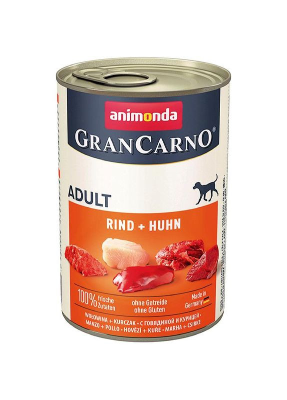 GranCarno Original Adult Вологий корм для дорослих собак яловичина та курка 400 г Animonda (280901306)