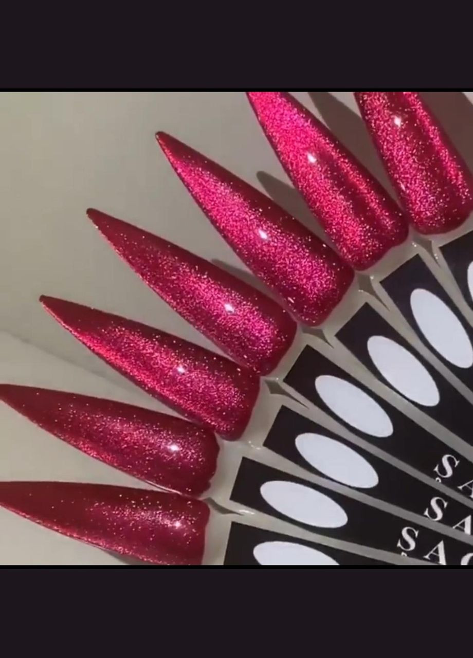 Гель лак Хрустальный кошачий глаз 8 мл - Гель лак для ногтей кошачий глаз диамант серебро Хрустальная Кошечка Saga (342376401)