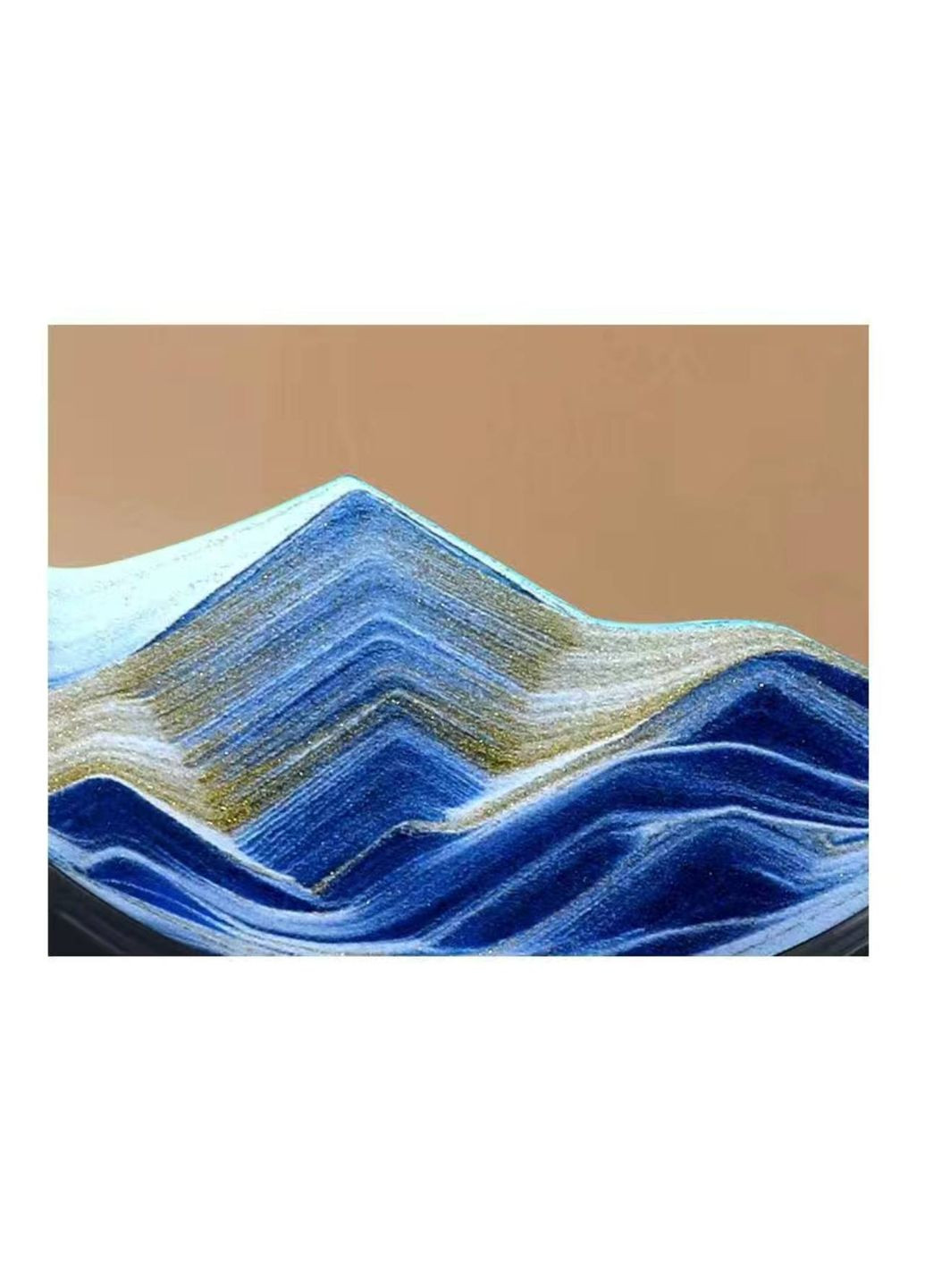 Картина 3Д Подвижный песок Антистрес 18см..Белая рамка с синим кварцевым песком No Brand (289528493)