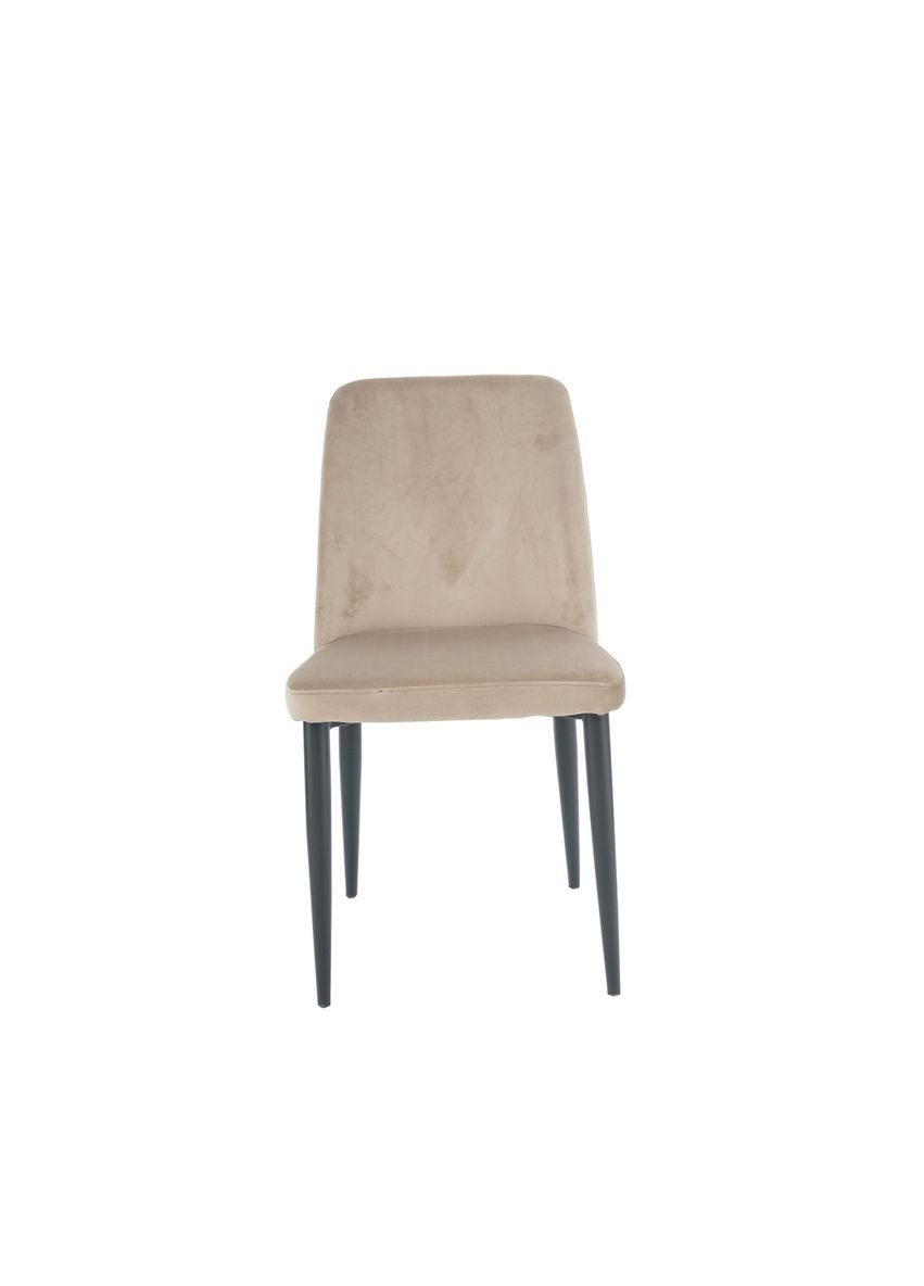 Стілець BULL чорний каркас/темний беж велюр Intarsio (372178416)