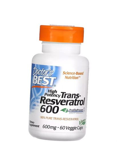 Транс Ресвератрол, Trans-Resveratrol 600, 60вегкапс (70327025) Doctor's Best (360620495)