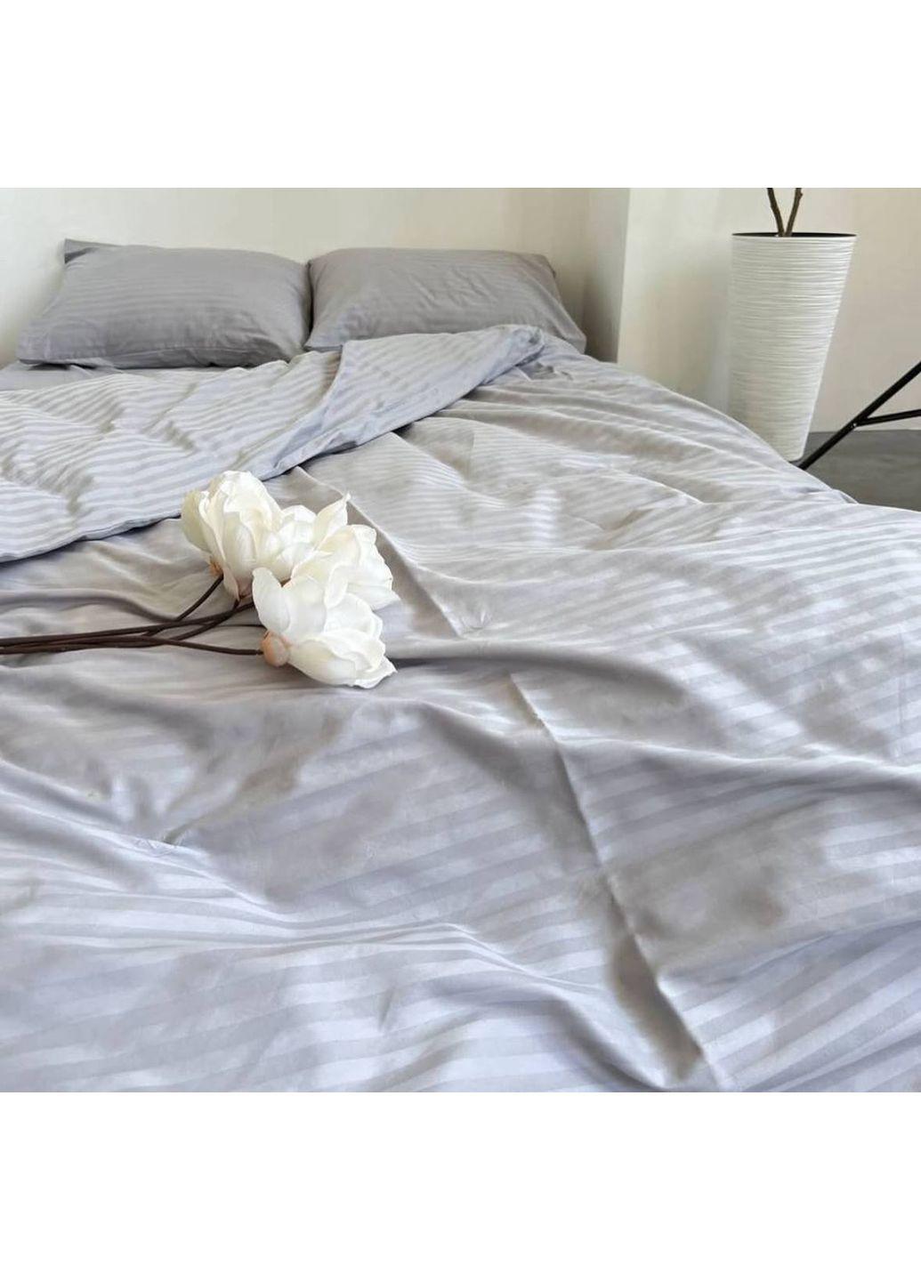 Комплект постельного белья полуторный No Brand страйп (370864750)