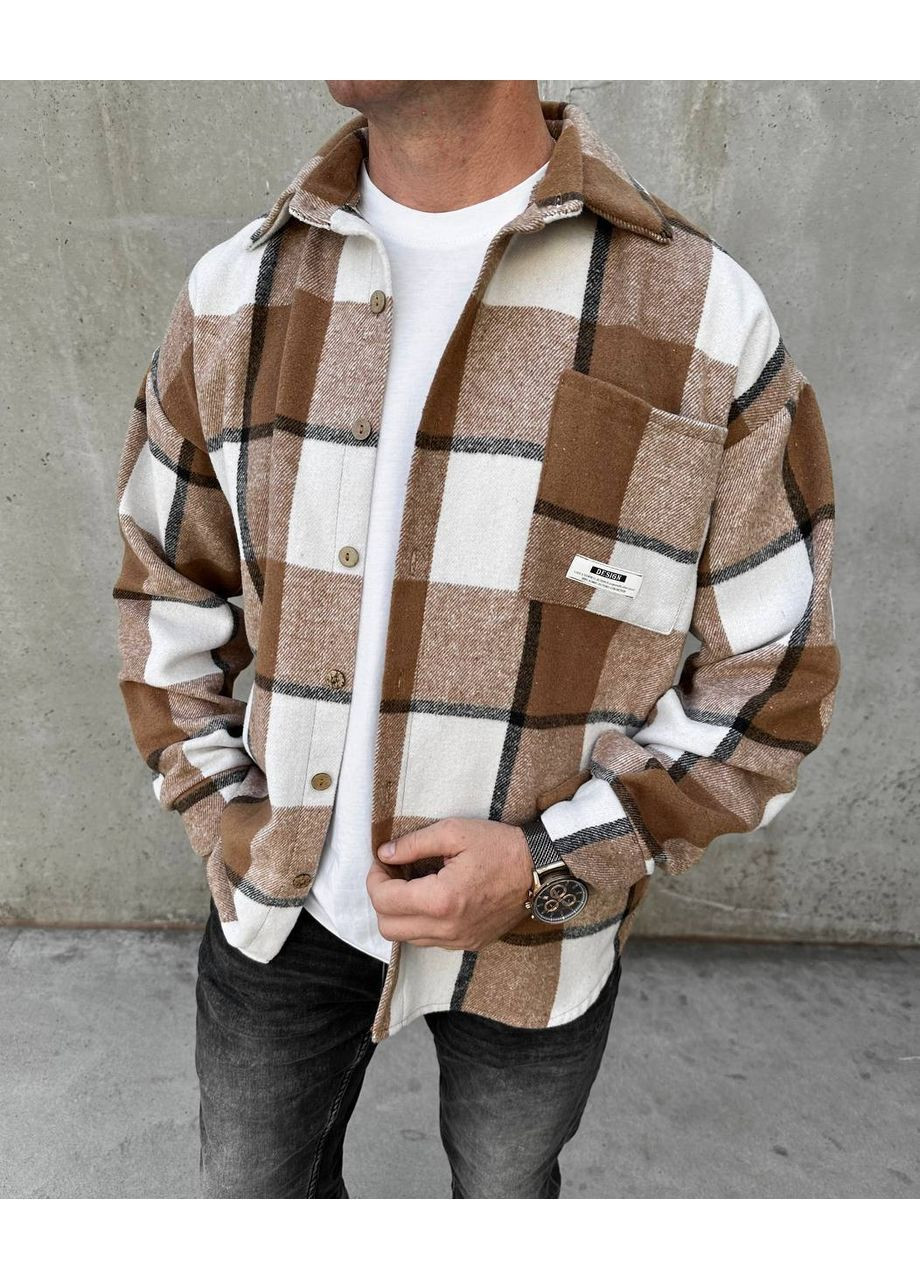 Бежевая кэжуал рубашка Osoblyva