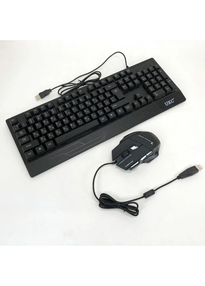 Клавиатура+мышка с LED подсветкой от USB M-710, клавиатура игровая с подсветкой и мышкой PB-70 UKC (401683634)