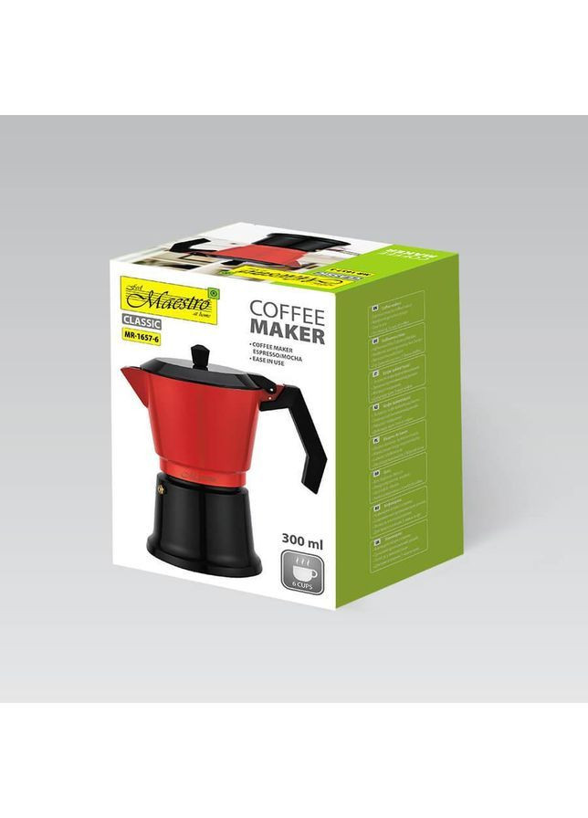 Кофеварка гейзерная MR-1657-6 300мл алюминиева Maestro (372992673)